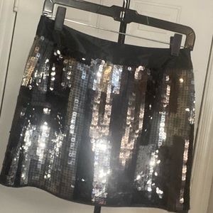 Sequined black, mini skirt size 2 or extra small